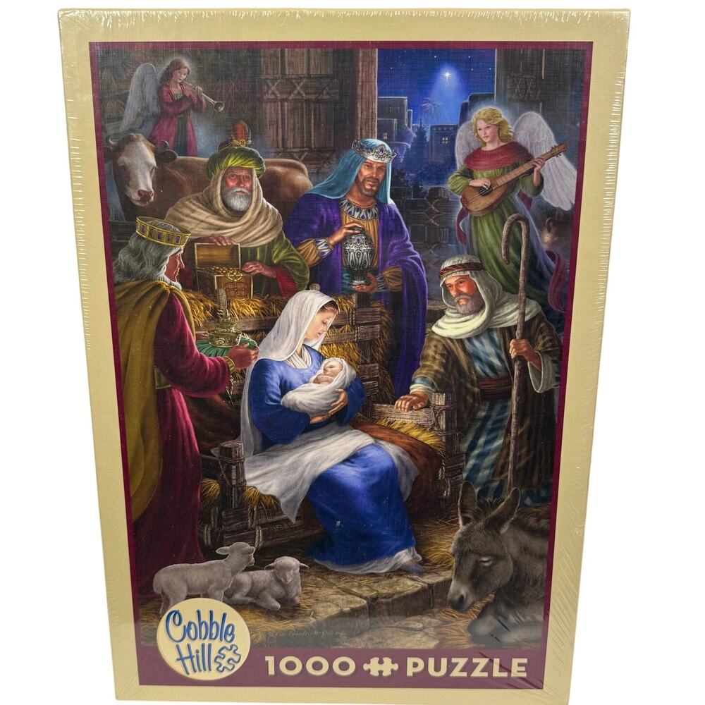 Cobble Hill Holy Night Nativity 1000 Piece Puzzle New‎ Sealed